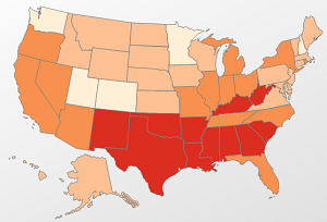 Percent of total population in poverty, 2021